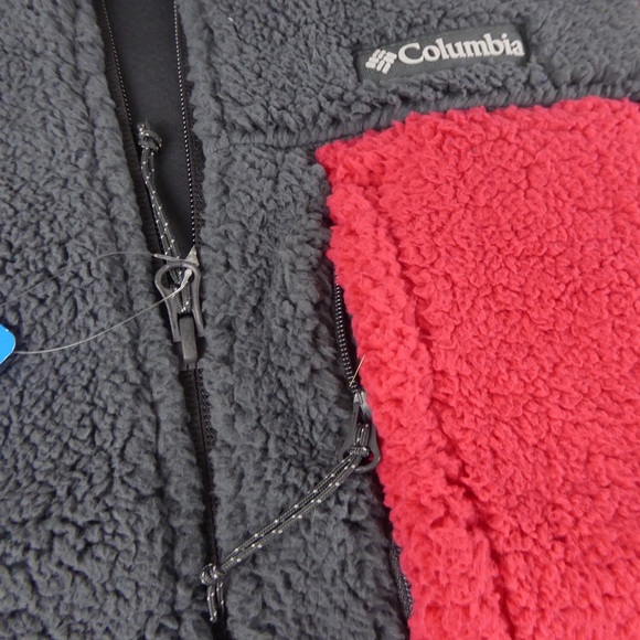 Columbia Mountainside Heavyweight Sherpa Fleece Full Zip Vest Chest Pocket NWT - Picture 7 of 8